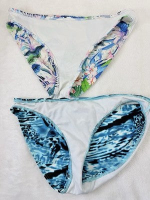 Venus Bikini Bottom Size 6 Womens Small Lot 2 Swim Bottoms Blue Swimsuit