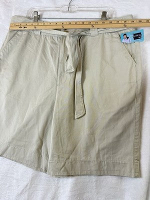 Lee Riders Casuals Shorts 20W Khaki Chino Tan Vintage Y2K Deadstock 8.5” New NWT