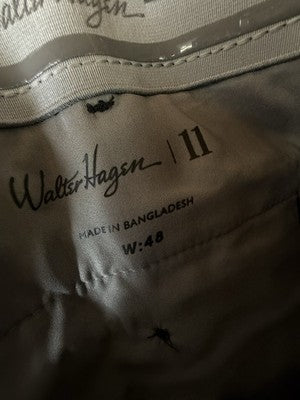Walter Hagen Golf Shorts 48 Mens Black Flat Front 10” New NWT