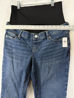 Gap Maternity Vintage Slim Jeans 27 4 Womens Full Panel True Waistband Blue NWT