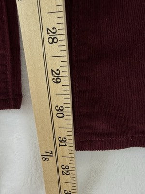 Levis 725 High Rise Bootcut 29 Corduroys Pants Jeans Womens Burgundy Red Levi’s