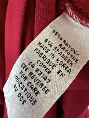 Talbots Dress Large Maxi Summer Sleeveless Long Red Vintage Shift