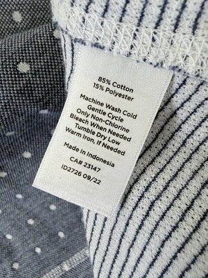 T By Talbots Top 1X Blue 3/4 Sleeve Twist Back Womens