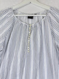 Gap Tops Women Small 100% Cotton Short Sleeve Blue Striped Blouse Summer Women