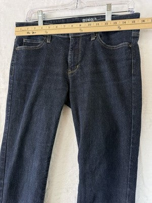Uniqlo Jeans Womens 29 Dark Blue Slim Mid Rise