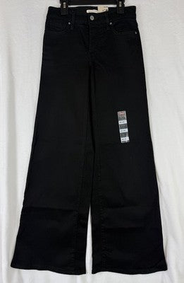 Levis 318 Shaping Wide Leg Jeans 25 Womens Black 25x32 Levi’s New NWT
