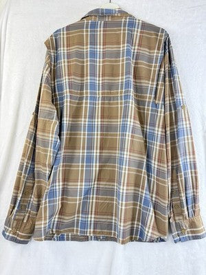 Columbia Shirt Mens 2XL Omniwick Lightweight Long Sleeve Plaid Fishing Button Up