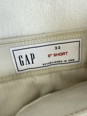 Gap 8" Modern Shorts 33 Mens Tan Beige Khaki Chino New NWT