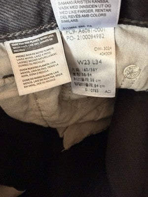 Levis Ribcage Wide Leg Jeans 23 Black High Rise Jeans 23x34 Levi’s New NWT