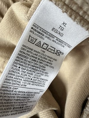 Gap Mid Rise Easy Horseshoe Jeans XL Tan Beige Pull On Womens New NWT