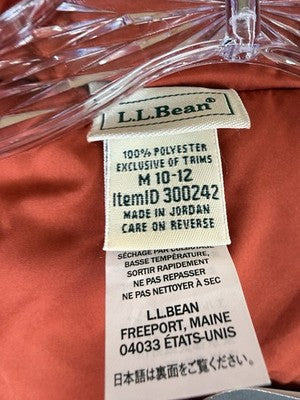 LL Bean Boys Jacket Medium Coat Green Sweater fleece Insulated Green Kid New NWT