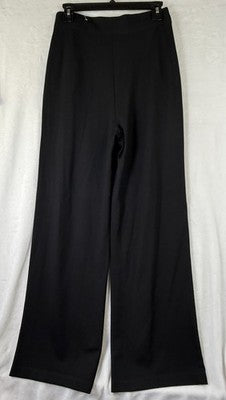 Max Studio Wide Leg Sailor Pants Small Black Pull On High Rise Womens New $128