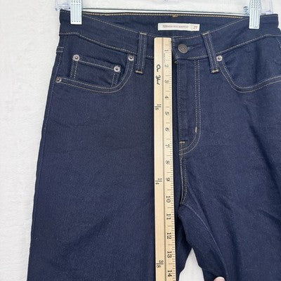 Levis 725 High Rise Bootcut 27 Jeans Womens Dark Blue Denim Levi’s