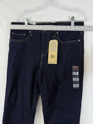 Levis Jeans Women Size 31 12 Long 313 Shaping Straight Leg Dark Blue Levi’s NWT