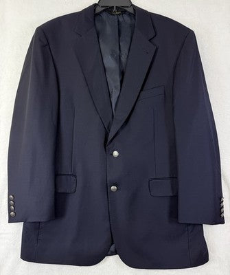 Jos A Bank Blazer 43r Wool Navy Blue Mens Jacket Signature Gold Buttons