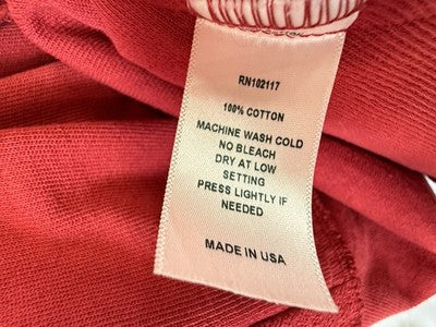Eleven Stitch Design Cardigan Medium Red Artsy Lagenlook Art To Wear Womens