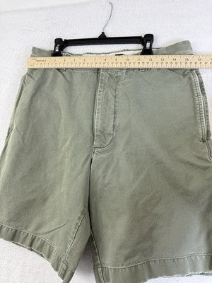 J Crew Shorts 31 Men Chino Distressed Green 8.5”