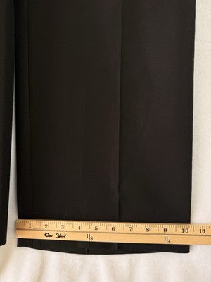 Lafayette 148 New York Pants 10 Black Straight Leg Cotton Blend