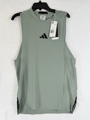 Adidas Men Training Intensity Tank Top XS Green Climacool Workout Shirt NEW