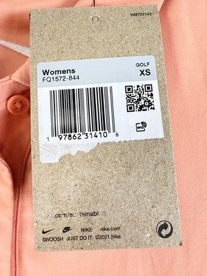 Nike Womens Victory Golf Polo Shirt XS Dri Fit Top Pink Sleeveless New