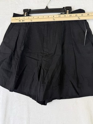 Gap 365 High Rise Linen Blend Shorts Small Women Black 5” New NWT