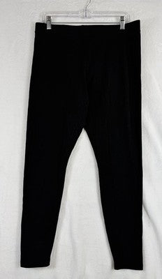 LL Bean Perfect Fit Pants Large Womens Black Knit Pull On