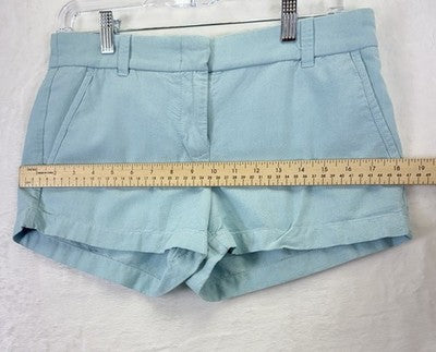 J Crew Chino Shorts Womens 4 100% Cotton Blue Womens 2.5”