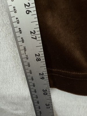 Vintage Diane Von Furstenberg Large Pants Pull On Brown Velour Womens