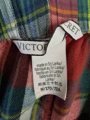 Victoria’s Secret Flannel Pajama Pants Medium Red Plaid Womens Sleep PJ