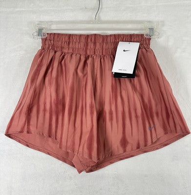 Nike Shorts XS Womens Pink One Dri Fit Training Brief Lined High Waisted NWT