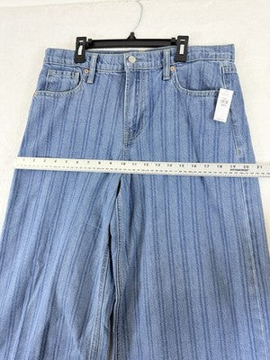 Gap Baggy Mid Rise Jeans 8 Short 29 Womens Blue Wide Leg Ultrasoft Denim New NWT