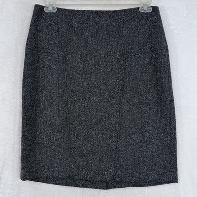 The Limited Pencil Skirt 10 Women Charcoal Gray Lined Rear Zip