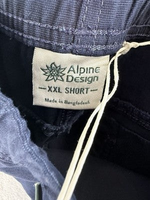 Alpine Design Hike Pants XXL Short Mens Blue Pull On Organic Cotton New NWT