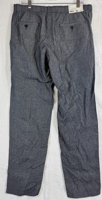 Uniqlo Linen Blend Relaxed Pants Large Blue Mens New NWT