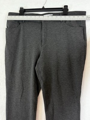 Liz Claiborne Pants 16W Short Womens Charcoal Gray 5 Pocket 16WS Knit Plus Size