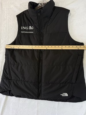 The North Face Puffer Vest Womens XXL ING Finance Company Logo Black