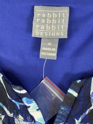 Rabbit Rabbit Rabbit Dress 10 Sleeveless Blue A Line Womens New