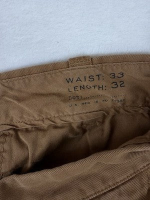 J Crew Sun Faded Pants Mens 32x30 Classic Fit Chinos Brown 100% Cotton