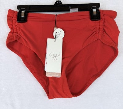 Calia Swim Bottom XS Red Adjustable Tie Front Womens Tankini Swimwear New NWT