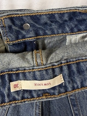 Levis Low Loose Jeans 30 Womens 30x34 Wide Leg Blue High Rise Levi’s
