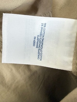 Lands End Womens Utility Pants 18 Petite High Rise Chino 18P Tan Beige