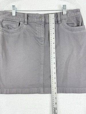 Ann Taylor Loft Denim Skirt 6 Gray Jean Women
