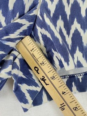 J Crew Chino Shorts Women 10 Blue Ikat Print 3”