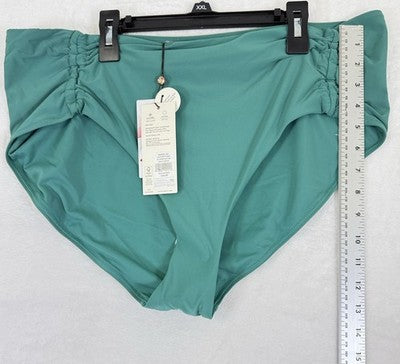 Calia Swimwear XXL Bottoms Green Mid Rise Swimsuit Tankini Bikini Women NEW
