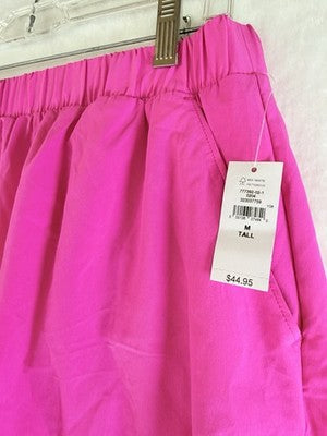 Gap Fit Running Shorts Medium Tall Womens Pink High Rise Brief Liner New