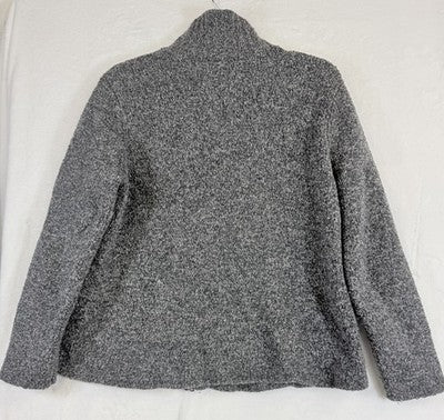 Eileen Fisher XL Sweater Jacket Full Zip Cardigan Wool Cashmere Gray Women