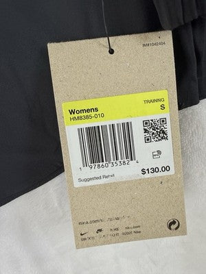Nike 24.7 Perfect Stretch Shirt Small Women Long Sleeve Oversized Black Top NEW