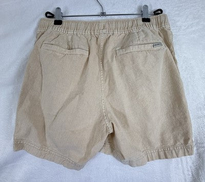 Eddie Bauer Shorts Small Women Hemp Cotton Pull On Ecru Beige 5”