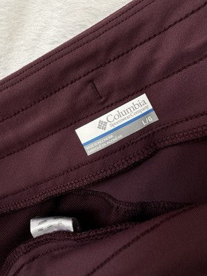 Columbia Savanna Hill Hybrid Joggers Large Womens Pants Burgundy Red