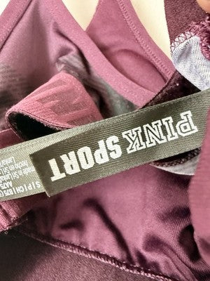 Victoria Secret Pink Sports Bra Small Burgundy Womens